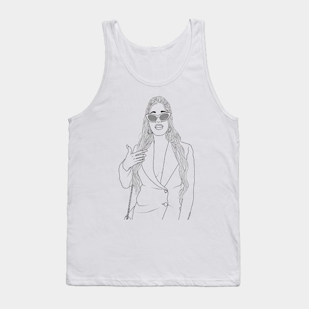 Cardi B Tank Top by Music Legends